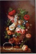 unknow artist, Floral, beautiful classical still life of flowers.106